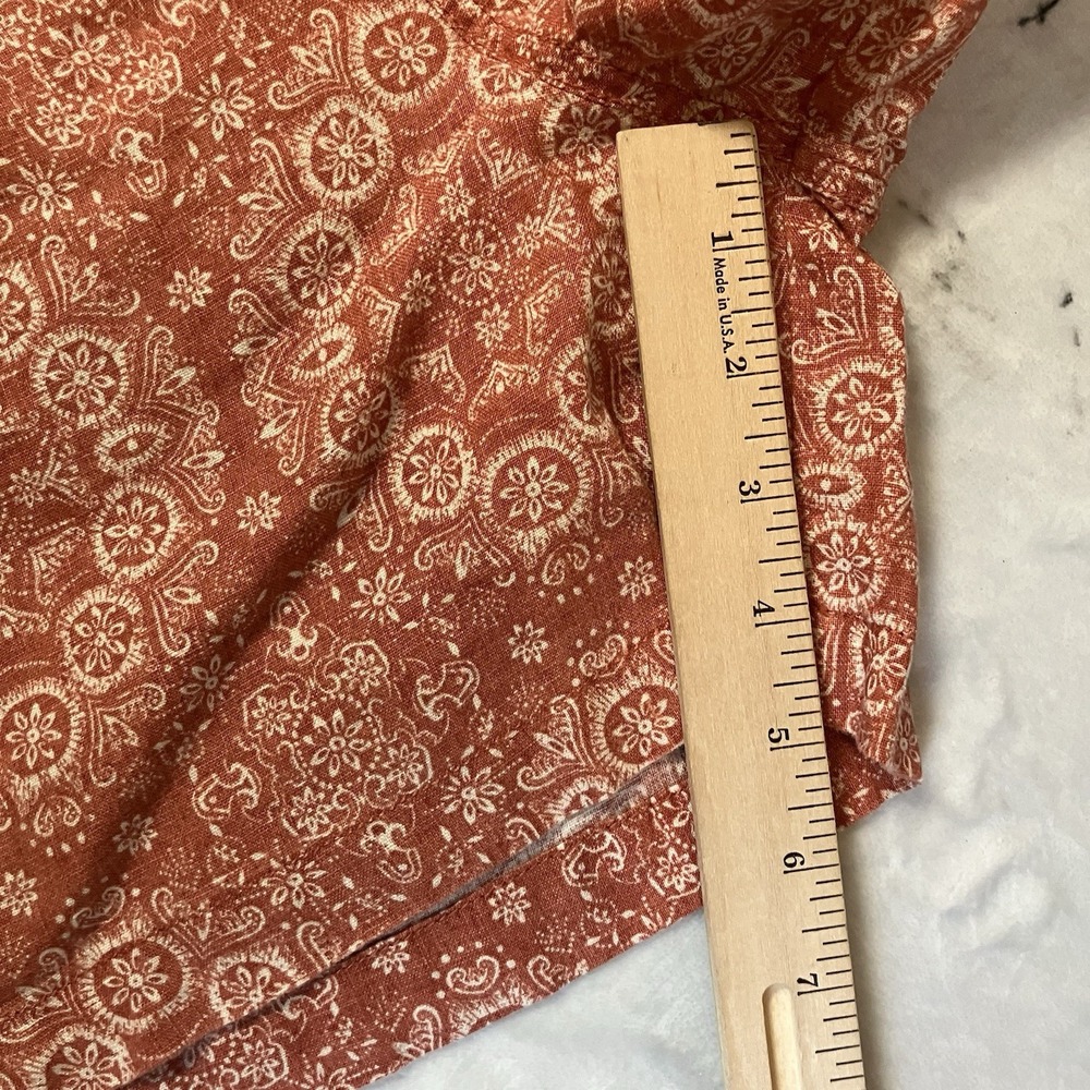 Fat Face Shorts Womens Size 14 Mid Rise Linear Batik Linen Pockets‎ - Picture 4 of 12
